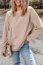 Festival Fuchsia Ribbed Corduroy Oversized Sweatshirt