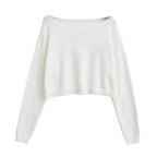 One shoulder off shoulder short loose sweater