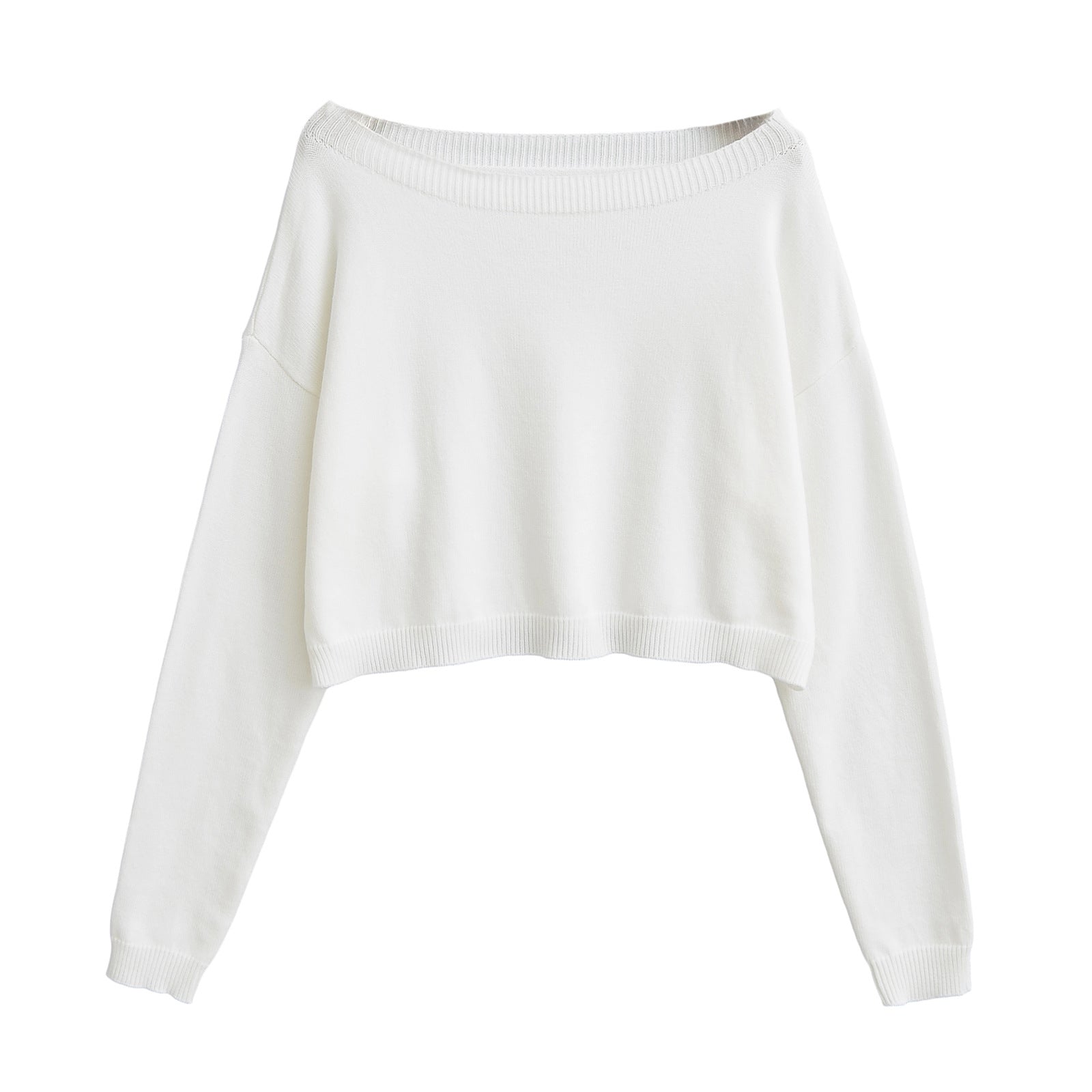 One shoulder off shoulder short loose sweater