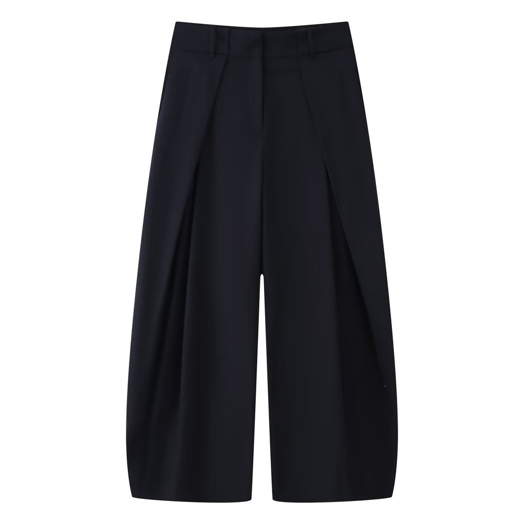 Street loose pleated pants women's clothing