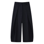 Street loose pleated pants women's clothing