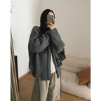 Stand up collar long sleeved sweater