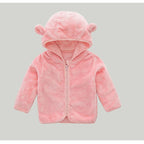 Baby Girl Plush Coat Autumn Winter Princess Style Fleece Jacket Knit Sweater Outerwear