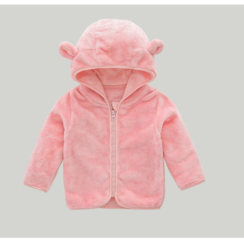 Baby Girl Plush Coat Autumn Winter Princess Style Fleece Jacket Knit Sweater Outerwear