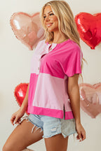 Mint Green Two Tone Half Buttons Collared T Shirt