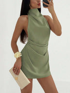 Simple Backless Party Dress for Women, Minimalist Cocktail Dress
