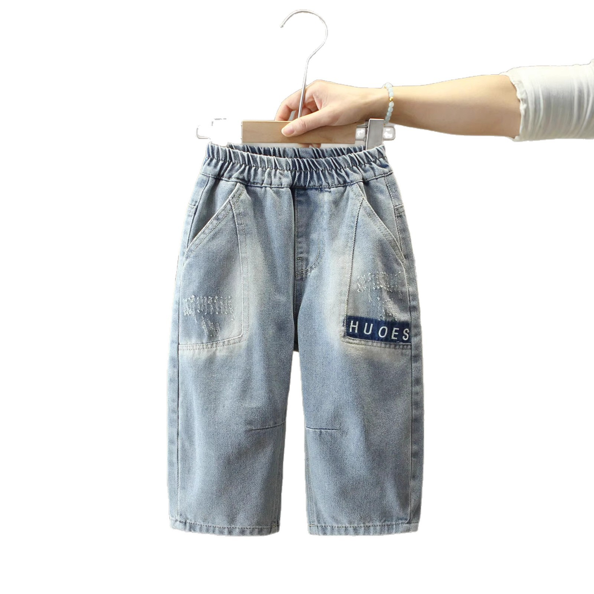 Straight Leg Loose Denim Pants for Boys