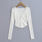 V-neck slim fit top