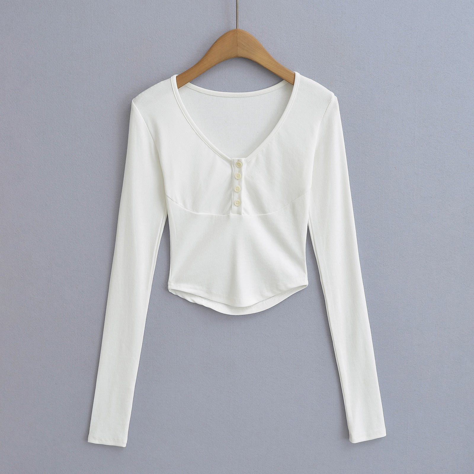 V-neck slim fit top