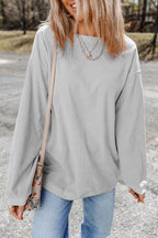 Festival Fuchsia Ribbed Corduroy Oversized Sweatshirt
