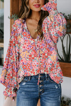 Casual Cakewalk Floral Smocked Blouse