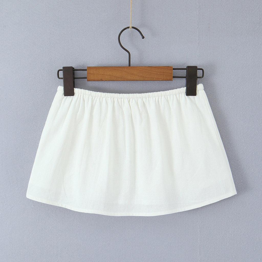 One-Shoulder Tie-Up Top + Pocket-Detailed Skirt Set for Women