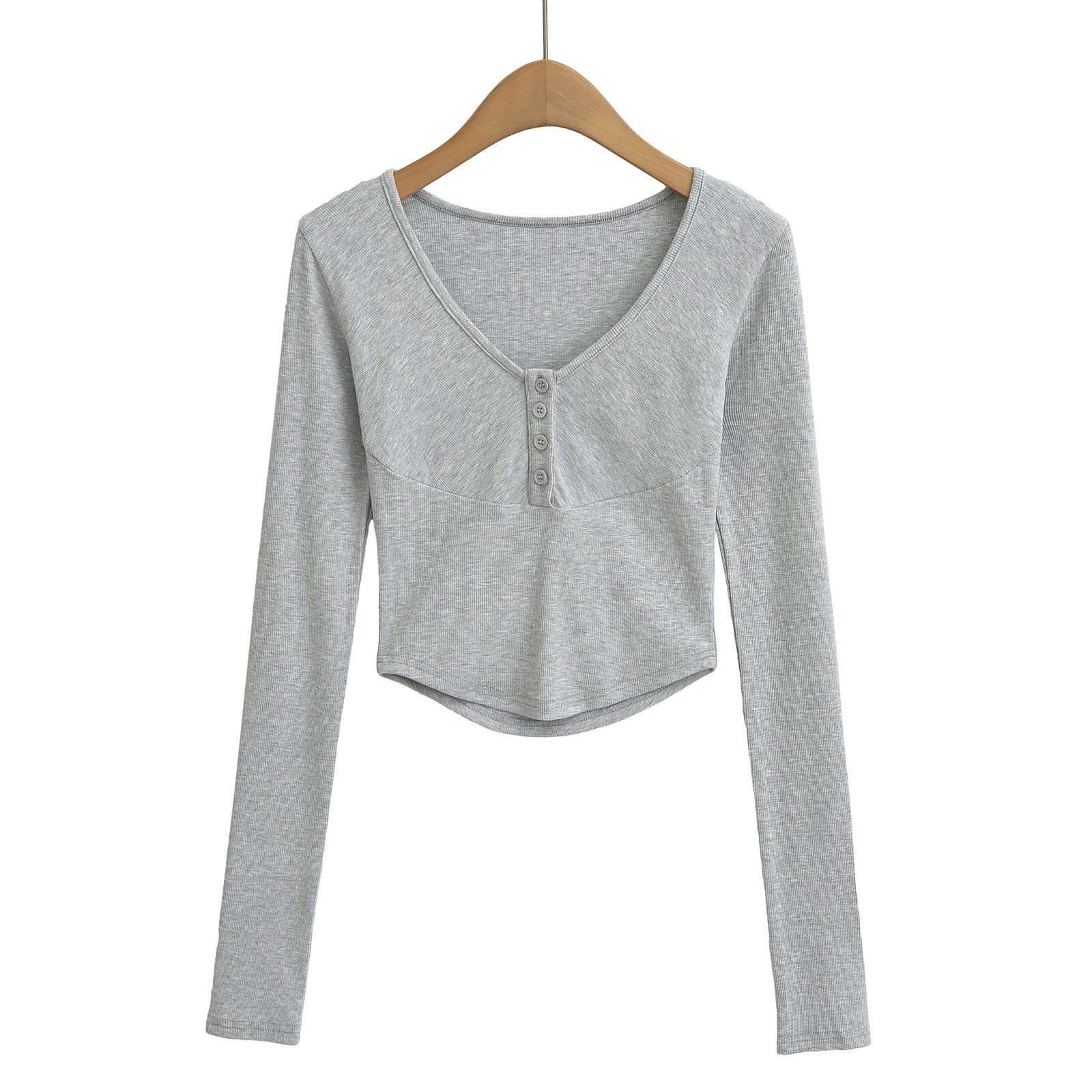 V-neck slim fit top