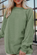 Festival Fuchsia Ribbed Corduroy Oversized Sweatshirt