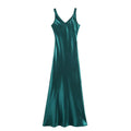 Style New Women's Elegant Classic Versatile Fitted Satin Dress