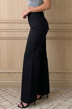 Bonbon 2-Button High Waist Flared Bottom Jeans