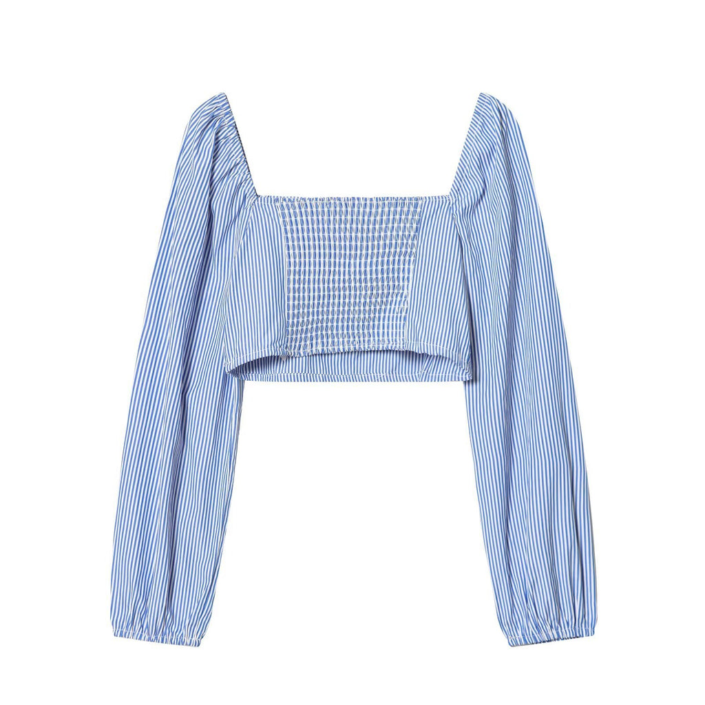 Style New Women's Fashionable Stripe Short Top