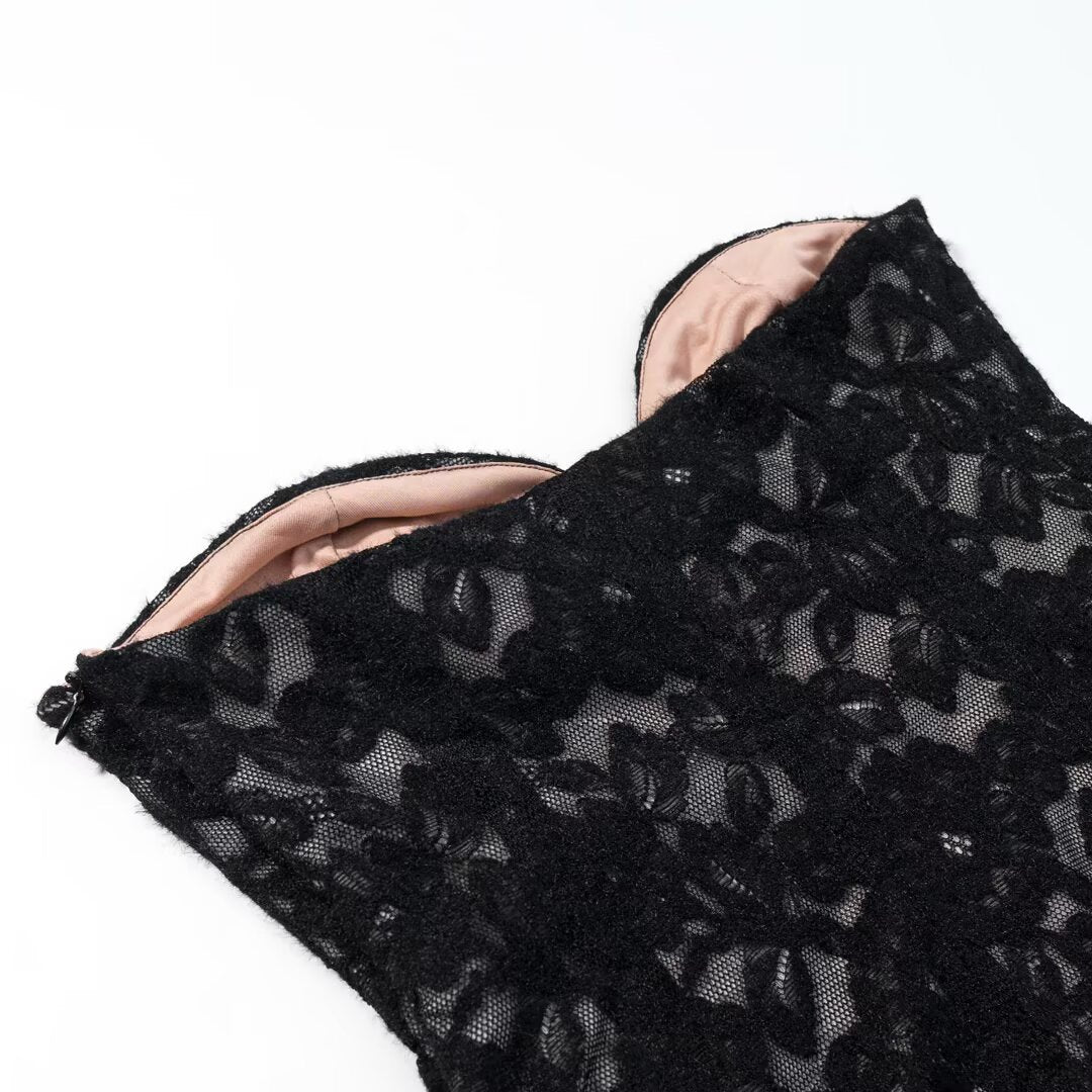 Spicy girl velvet lace corset