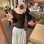 waist inner layer knit top for women, slim fit, long sleeve, pure and sexy