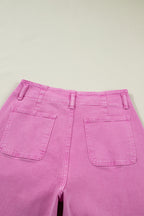Bonbon 2-Button High Waist Flared Bottom Jeans