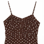 French polka dot chiffon camisole dress