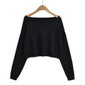 One shoulder off shoulder short loose sweater