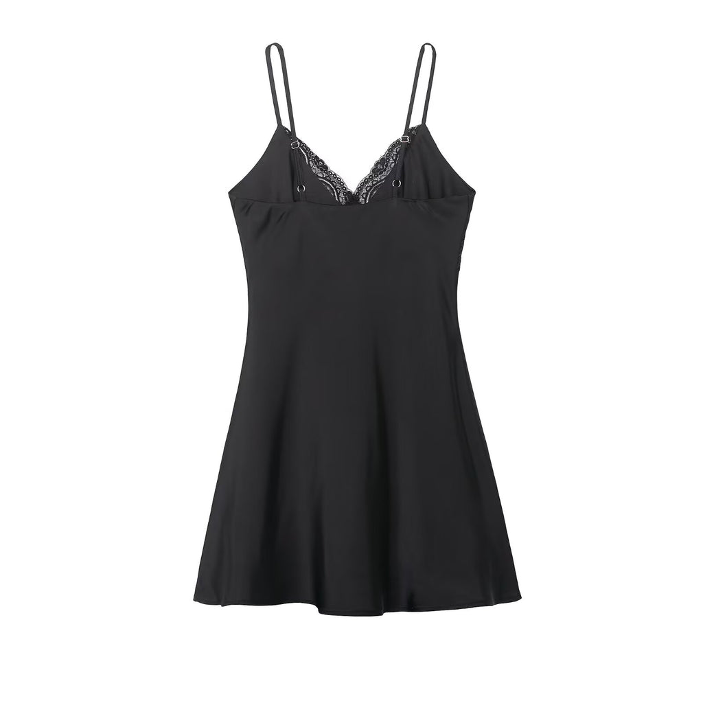 Sexy Luxurious Double-Layer Lace Strap Dress for Women
