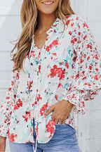 Casual Cakewalk Floral Smocked Blouse