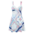 Spicy Girl Printed Satin Mini Strap Dress