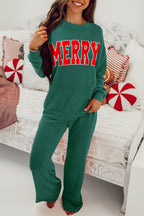 Fiery Red JOLLY Corded Long Sleeve Top and Pockets Pants Set