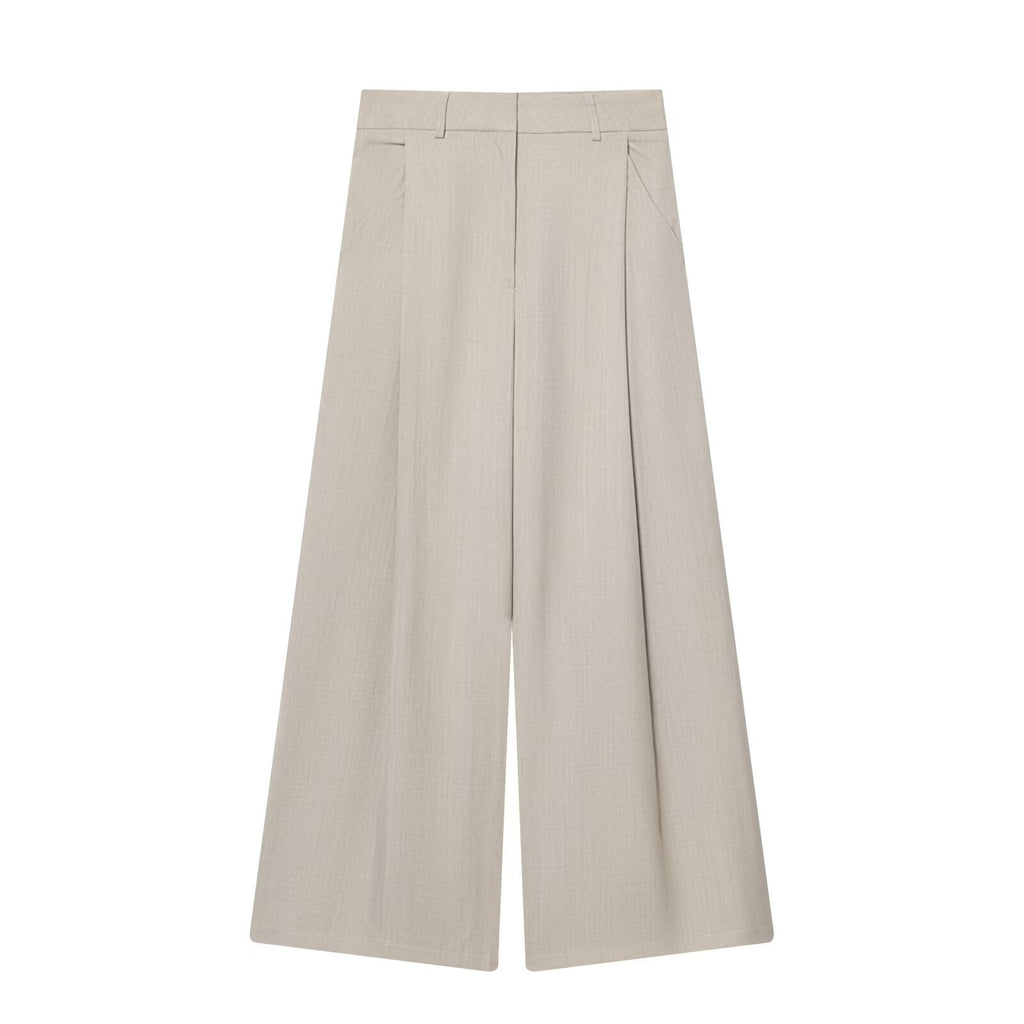 Loose and high-end wide pleated pants