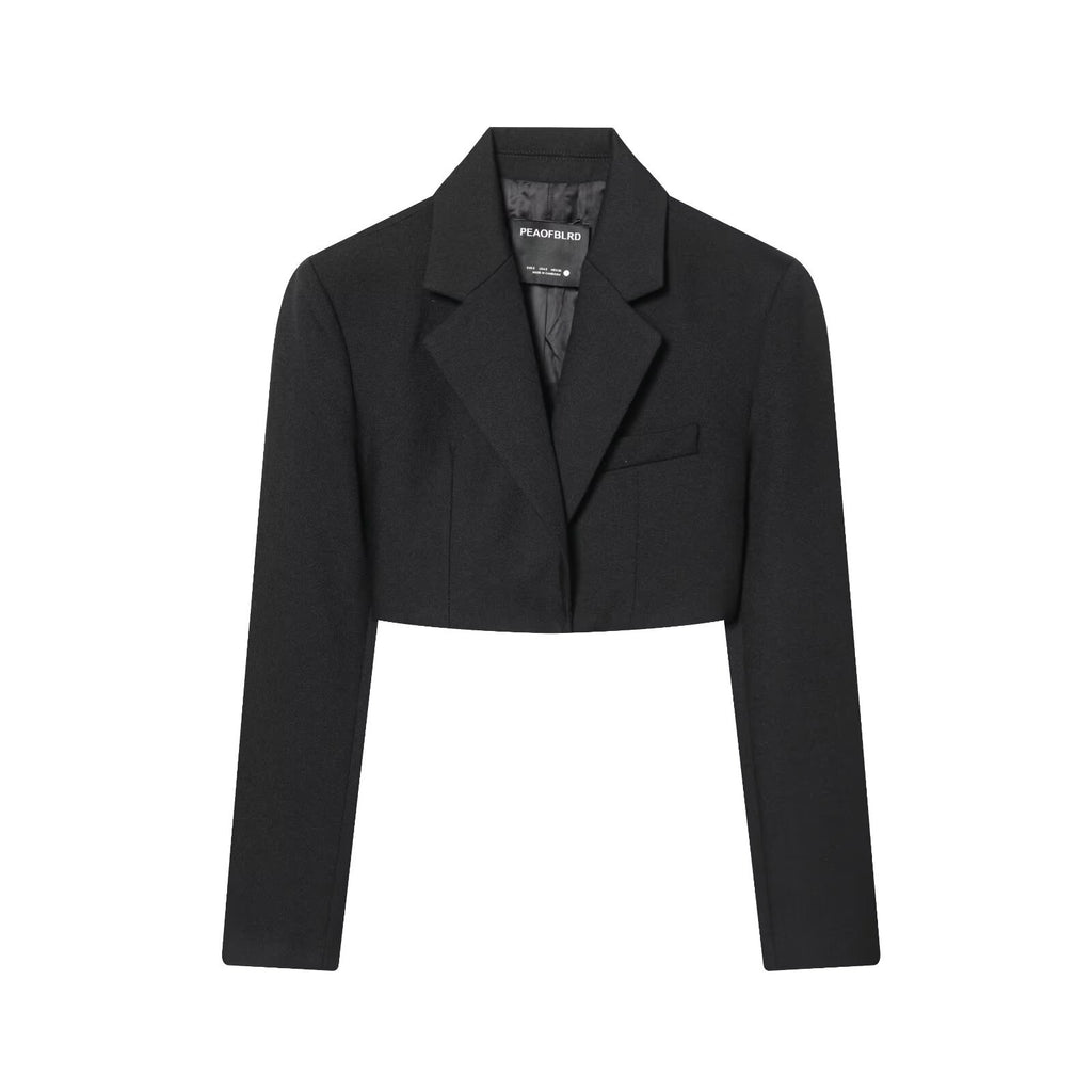 Retro Short Waist Jacket+Pants Set