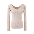 Henley Long Sleeve Slim Fit T-Shirt
