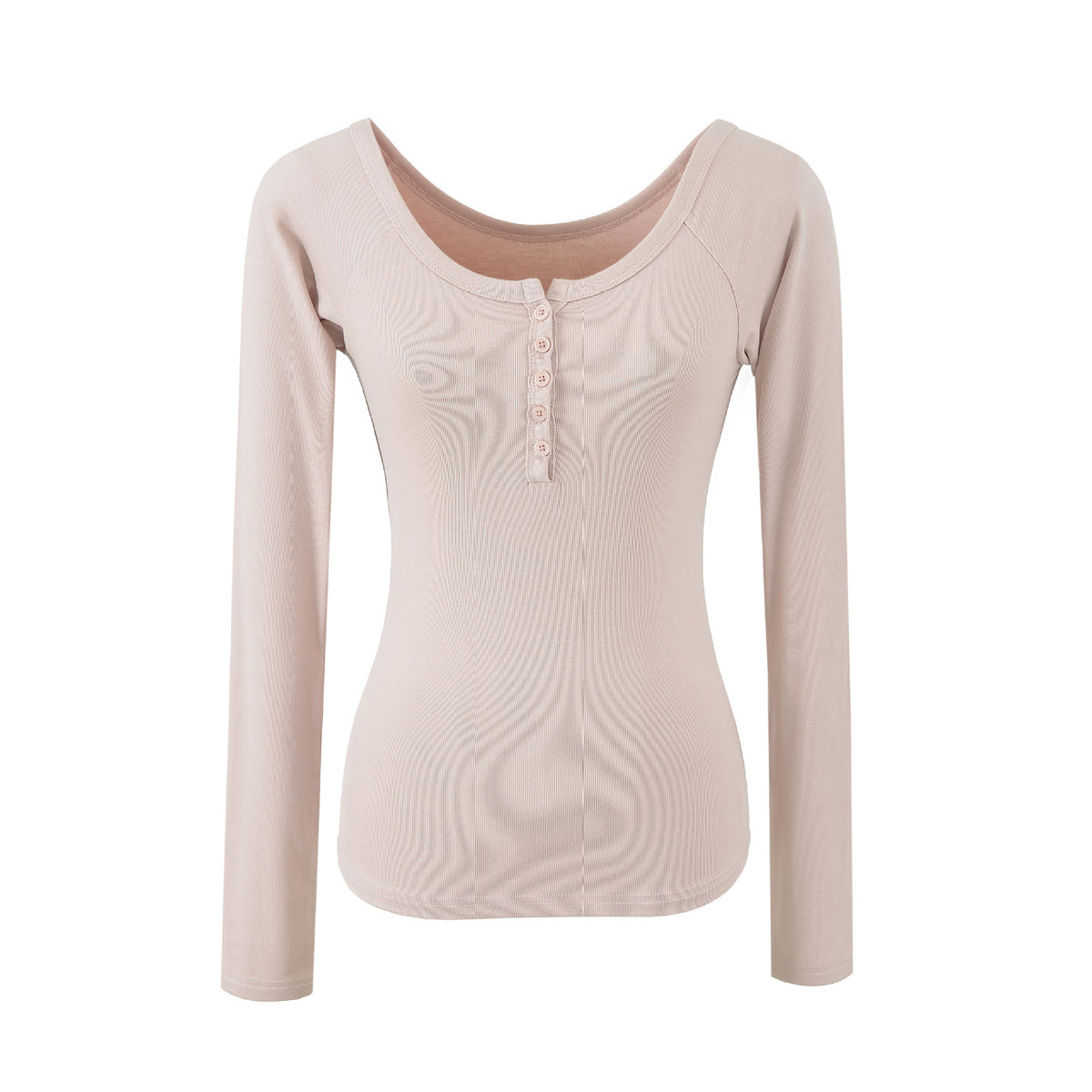 Henley Long Sleeve Slim Fit T-Shirt