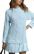 Comfortable Casual Fashion Knit Sweater with Cable Pattern for Women