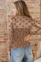 Black Game Day Rugby Mesh Sheer Long Sleeve Top