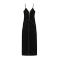 Style New Women's Fashionable Classic Velvet Strap Dress