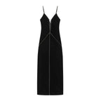 Style New Women's Fashionable Classic Velvet Strap Dress