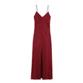 Silk texture V-neck suspender dress
