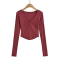 V-neck slim fit top