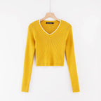 V-neck long sleeved top