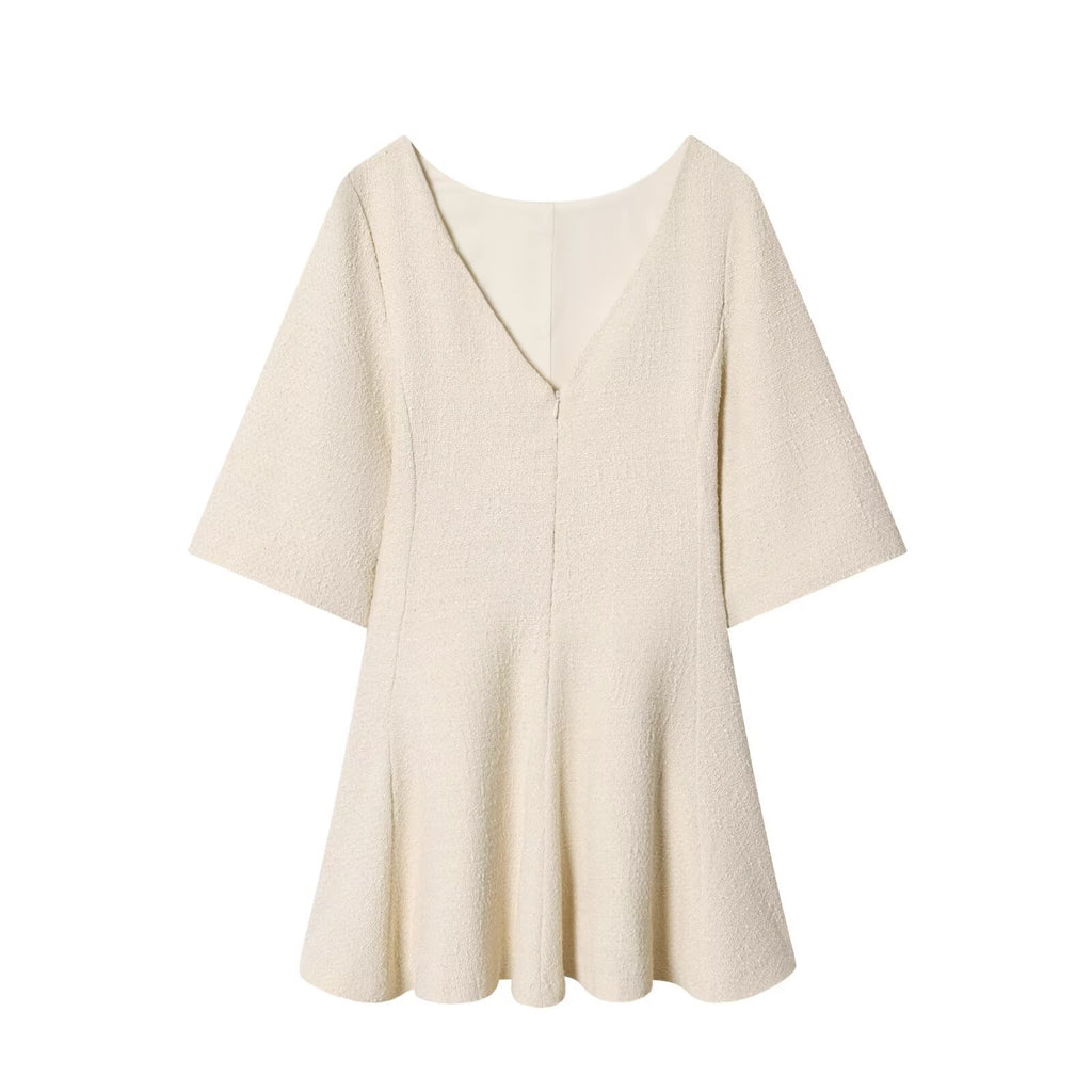 Elegant women's looped velvet dress