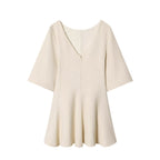Elegant women's looped velvet dress
