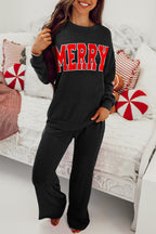 Fiery Red JOLLY Corded Long Sleeve Top and Pockets Pants Set