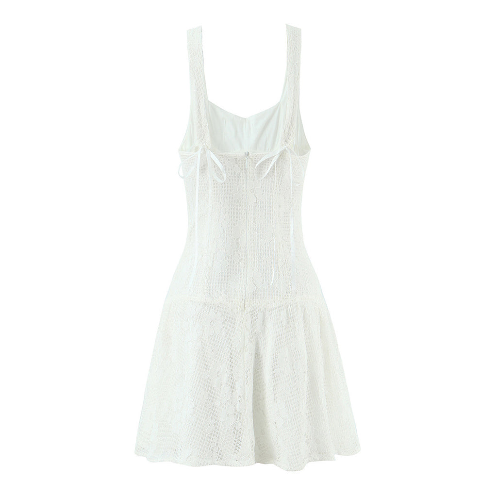 Plum lace slimming camisole dress