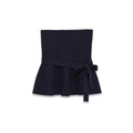 Short skirt style knitted bow top with hem