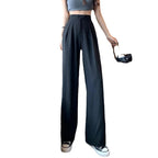 Wide Leg Pants Women Summer Lightweight High Waist Drapey Floor-Length Slim Straight Leg Casual Petite Suit Pants Versatile