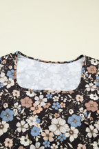 Brown Leopard Print Slim Long Sleeve T Shirt