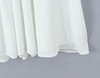 Backless tied long skirt with sweet bubble sleeves slim fit dress