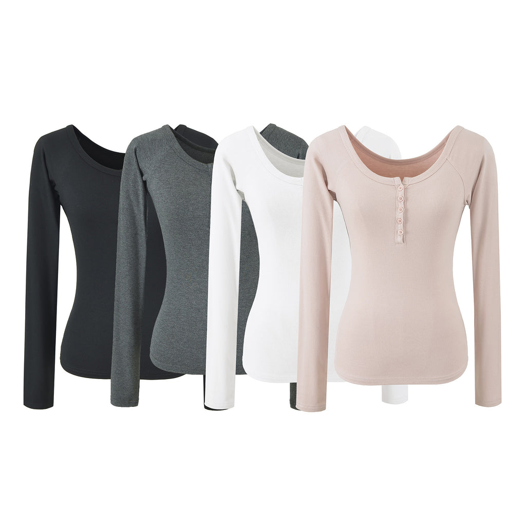 Henley Long Sleeve Slim Fit T-Shirt